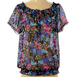 Cato Women's Sheer Floral Top Size: 14/16W